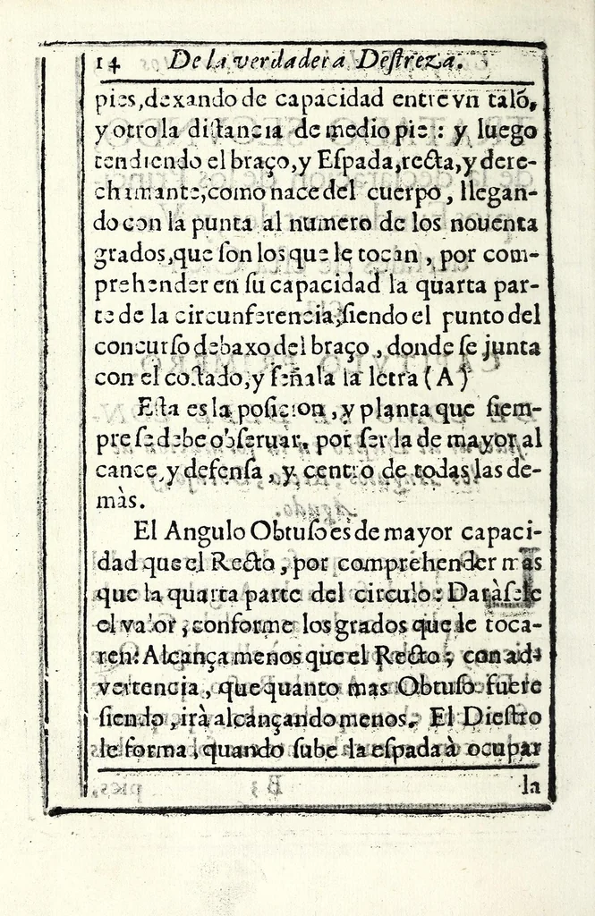 An illustration from Compendio de los fundamentos de la verdadera destreza y filosofia de las armas, 1675, leaf 58