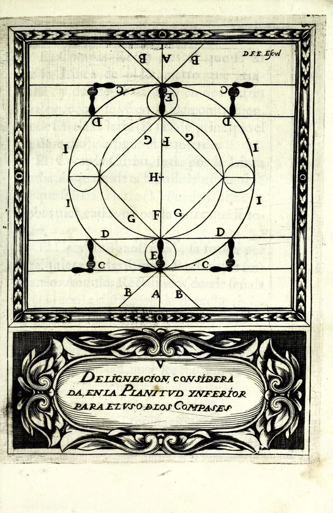 An illustration from Compendio de los fundamentos de la verdadera destreza y filosofia de las armas, 1675, leaf 97