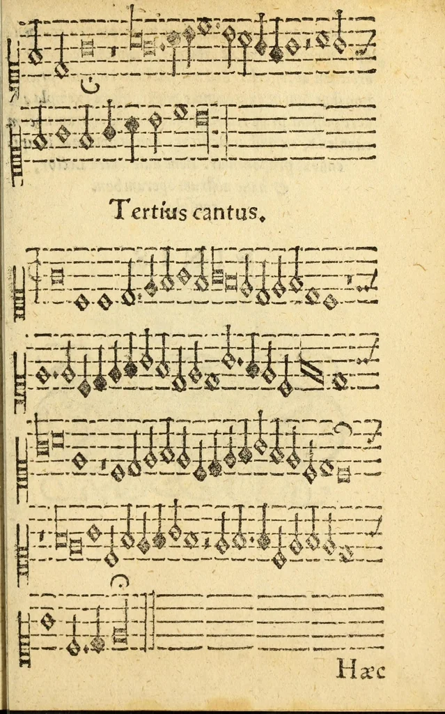 An illustration from Compendiolvm mvsicae pro incipientibvs, 1573, leaf 37