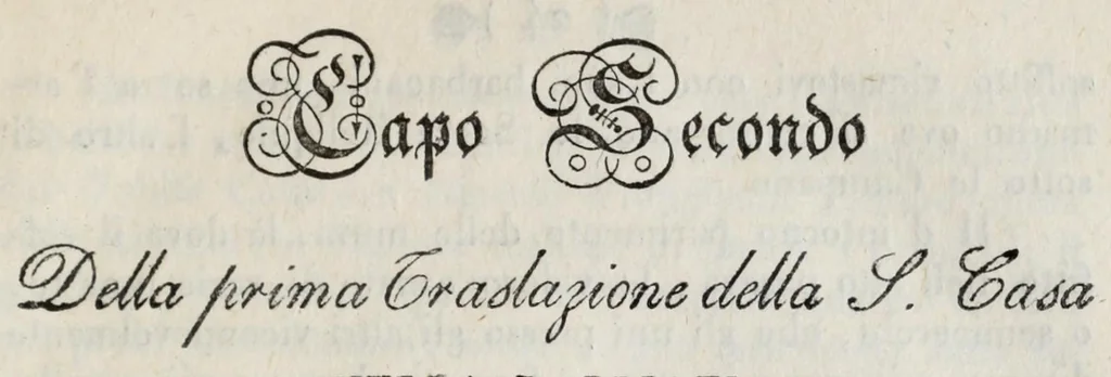 An illustration from Compendiosa relazione istorica delle prodigiose traslazioni della Santa Casa di Nazzaret, ora venerata in Loreto, 1830, leaf 25