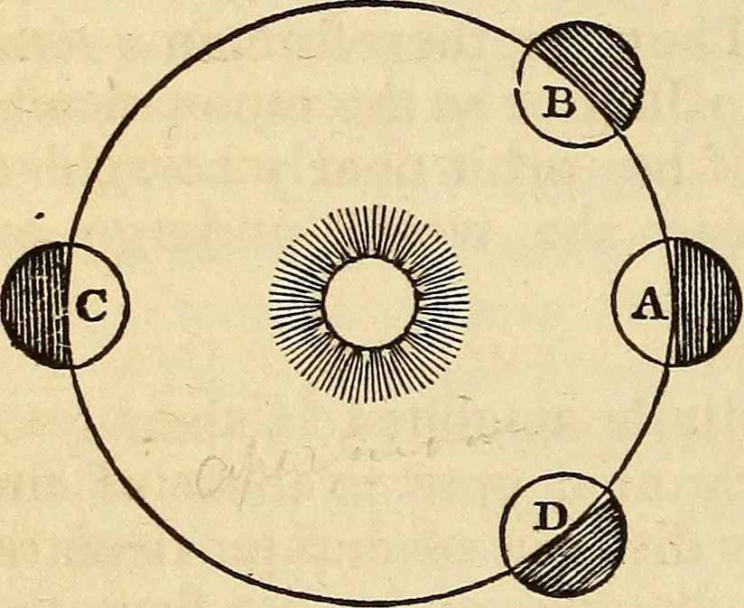 An illustration from A compendium of astronomy; containing the elements of the science, familiarly explained and illustrated, with the latest discoveries. Adapted to the use of schools and academies, and of the general reader, 1850, leaf 203