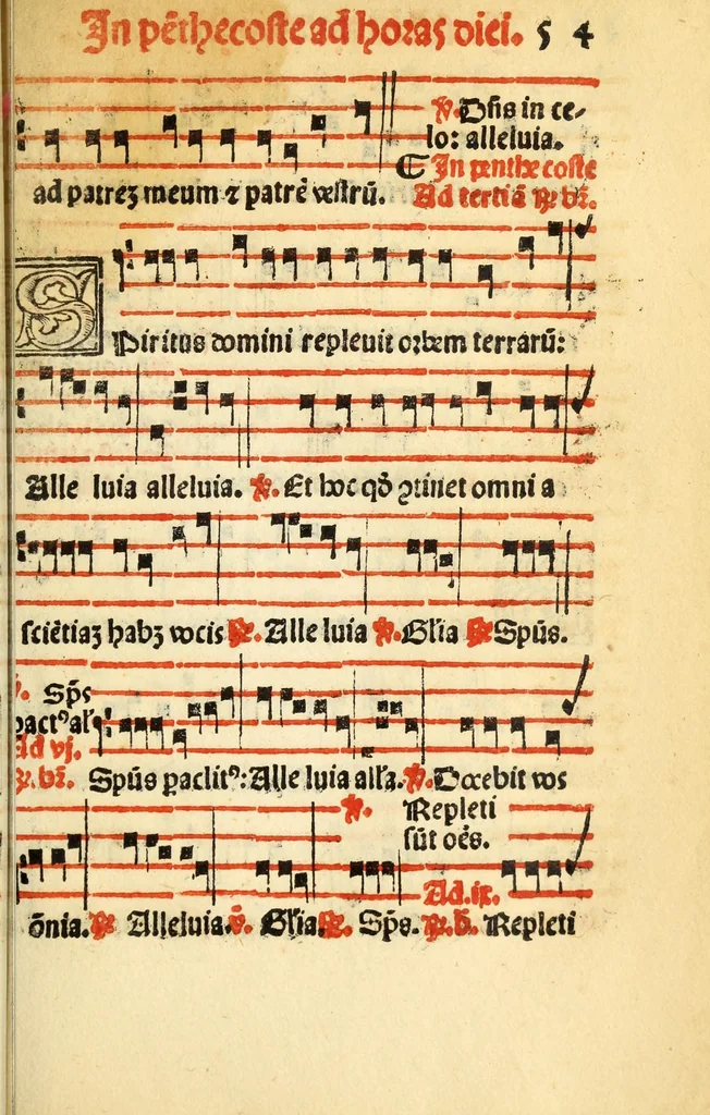 An illustration from Compendiu musices confectu ad faciliore instructione cantum chorale discentiu : necno ad introductione huius libelli: qui Catorinus intitulatur: omnibus diuino cultui deditis p[er]putilis necessarius: vt in tabula hic immediate sequeti latius apparet, 1513, leaf 113