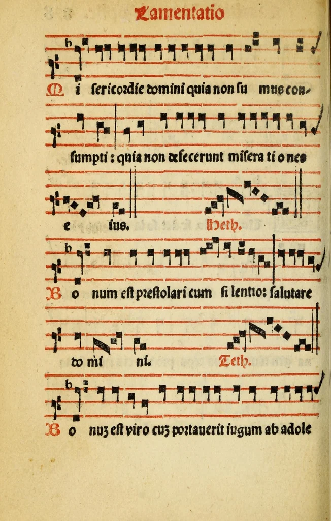 An illustration from Compendiu musices confectu ad faciliore instructione cantum chorale discentiu : necno ad introductione huius libelli: qui Catorinus intitulatur: omnibus diuino cultui deditis p[er]putilis necessarius: vt in tabula hic immediate sequeti latius apparet, 1513, leaf 182