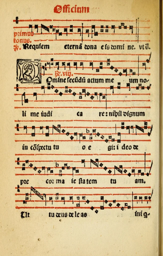An illustration from Compendiu musices confectu ad faciliore instructione cantum chorale discentiu : necno ad introductione huius libelli: qui Catorinus intitulatur: omnibus diuino cultui deditis p[er]putilis necessarius: vt in tabula hic immediate sequeti latius apparet, 1513, leaf 226