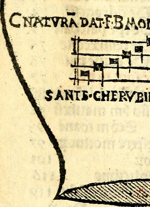 An illustration from Compendiu musices confectu ad faciliore instructione cantum chorale discentiu: necnõ ad introductione huius libelli: qui Cãtorinus intitulatur: omnibus diuino cultui deditis p[er]putilis necessarius: vt in tabula hic immediate sequeti latius apparet, 1513, leaf 11