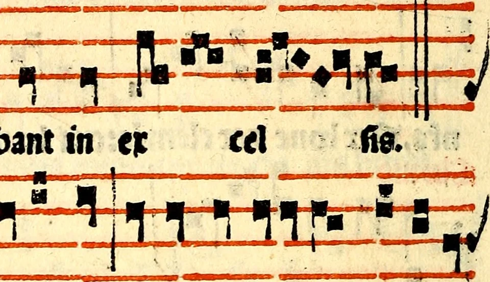 An illustration from Compendiu musices confectu ad faciliore instructione cantum chorale discentiu: necnõ ad introductione huius libelli: qui Cãtorinus intitulatur: omnibus diuino cultui deditis p[er]putilis necessarius: vt in tabula hic immediate sequeti latius apparet, 1513, leaf 181