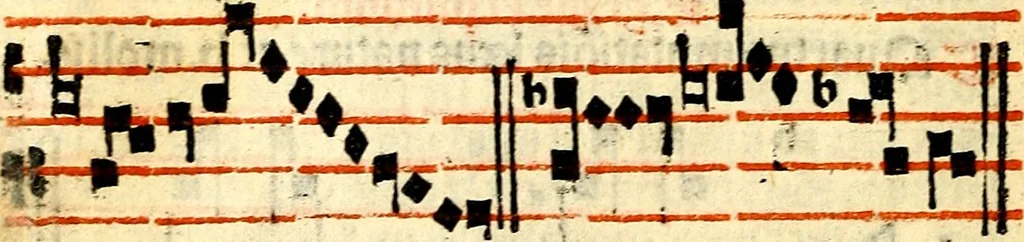 An illustration from Compendiu musices confectu ad faciliore instructione cantum chorale discentiu: necnõ ad introductione huius libelli: qui Cãtorinus intitulatur: omnibus diuino cultui deditis p[er]putilis necessarius: vt in tabula hic immediate sequeti latius apparet, 1513, leaf 19