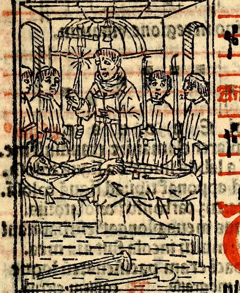 An illustration from Compendiu musices confectu ad faciliore instructione cantum chorale discentiu: necnõ ad introductione huius libelli: qui Cãtorinus intitulatur: omnibus diuino cultui deditis p[er]putilis necessarius: vt in tabula hic immediate sequeti latius apparet, 1513, leaf 200