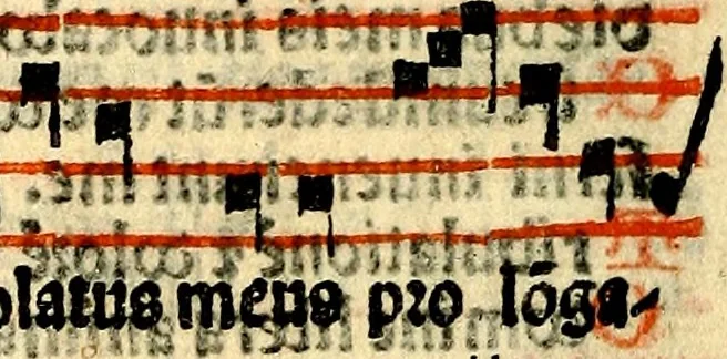 An illustration from Compendiu musices confectu ad faciliore instructione cantum chorale discentiu: necnõ ad introductione huius libelli: qui Cãtorinus intitulatur: omnibus diuino cultui deditis p[er]putilis necessarius: vt in tabula hic immediate sequeti latius apparet, 1513, leaf 201