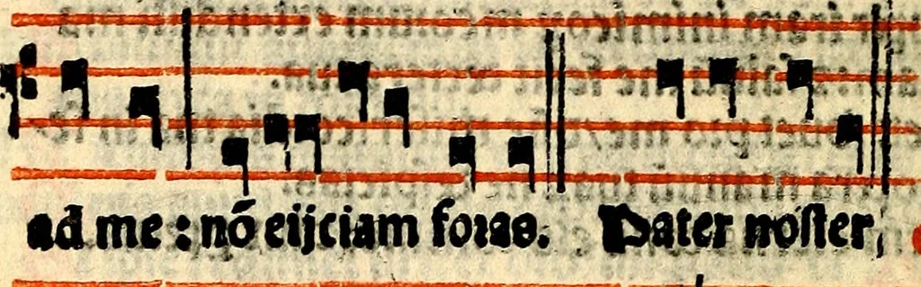 An illustration from Compendiu musices confectu ad faciliore instructione cantum chorale discentiu: necnõ ad introductione huius libelli: qui Cãtorinus intitulatur: omnibus diuino cultui deditis p[er]putilis necessarius: vt in tabula hic immediate sequeti latius apparet, 1513, leaf 205