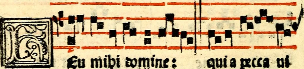 An illustration from Compendiu musices confectu ad faciliore instructione cantum chorale discentiu: necnõ ad introductione huius libelli: qui Cãtorinus intitulatur: omnibus diuino cultui deditis p[er]putilis necessarius: vt in tabula hic immediate sequeti latius apparet, 1513, leaf 221