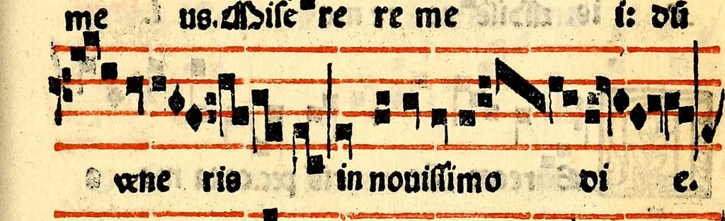 An illustration from Compendiu musices confectu ad faciliore instructione cantum chorale discentiu: necnõ ad introductione huius libelli: qui Cãtorinus intitulatur: omnibus diuino cultui deditis p[er]putilis necessarius: vt in tabula hic immediate sequeti latius apparet, 1513, leaf 222