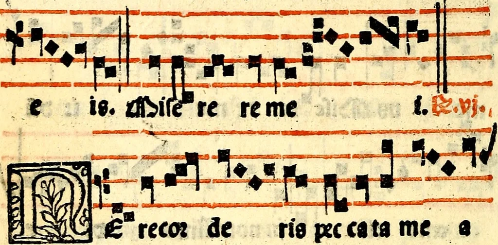 An illustration from Compendiu musices confectu ad faciliore instructione cantum chorale discentiu: necnõ ad introductione huius libelli: qui Cãtorinus intitulatur: omnibus diuino cultui deditis p[er]putilis necessarius: vt in tabula hic immediate sequeti latius apparet, 1513, leaf 223