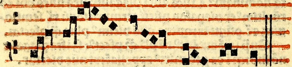 An illustration from Compendiu musices confectu ad faciliore instructione cantum chorale discentiu: necnõ ad introductione huius libelli: qui Cãtorinus intitulatur: omnibus diuino cultui deditis p[er]putilis necessarius: vt in tabula hic immediate sequeti latius apparet, 1513, leaf 37