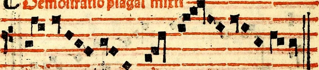 An illustration from Compendiu musices confectu ad faciliore instructione cantum chorale discentiu: necnõ ad introductione huius libelli: qui Cãtorinus intitulatur: omnibus diuino cultui deditis p[er]putilis necessarius: vt in tabula hic immediate sequeti latius apparet, 1513, leaf 37