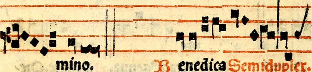 An illustration from Compendiu musices confectu ad faciliore instructione cantum chorale discentiu: necnõ ad introductione huius libelli: qui Cãtorinus intitulatur: omnibus diuino cultui deditis p[er]putilis necessarius: vt in tabula hic immediate sequeti latius apparet, 1513, leaf 49