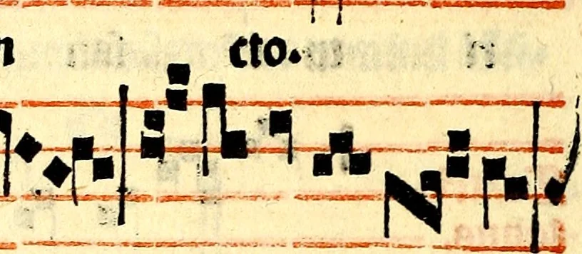 An illustration from Compendiu musices confectu ad faciliore instructione cantum chorale discentiu: necnõ ad introductione huius libelli: qui Cãtorinus intitulatur: omnibus diuino cultui deditis p[er]putilis necessarius: vt in tabula hic immediate sequeti latius apparet, 1513, leaf 91