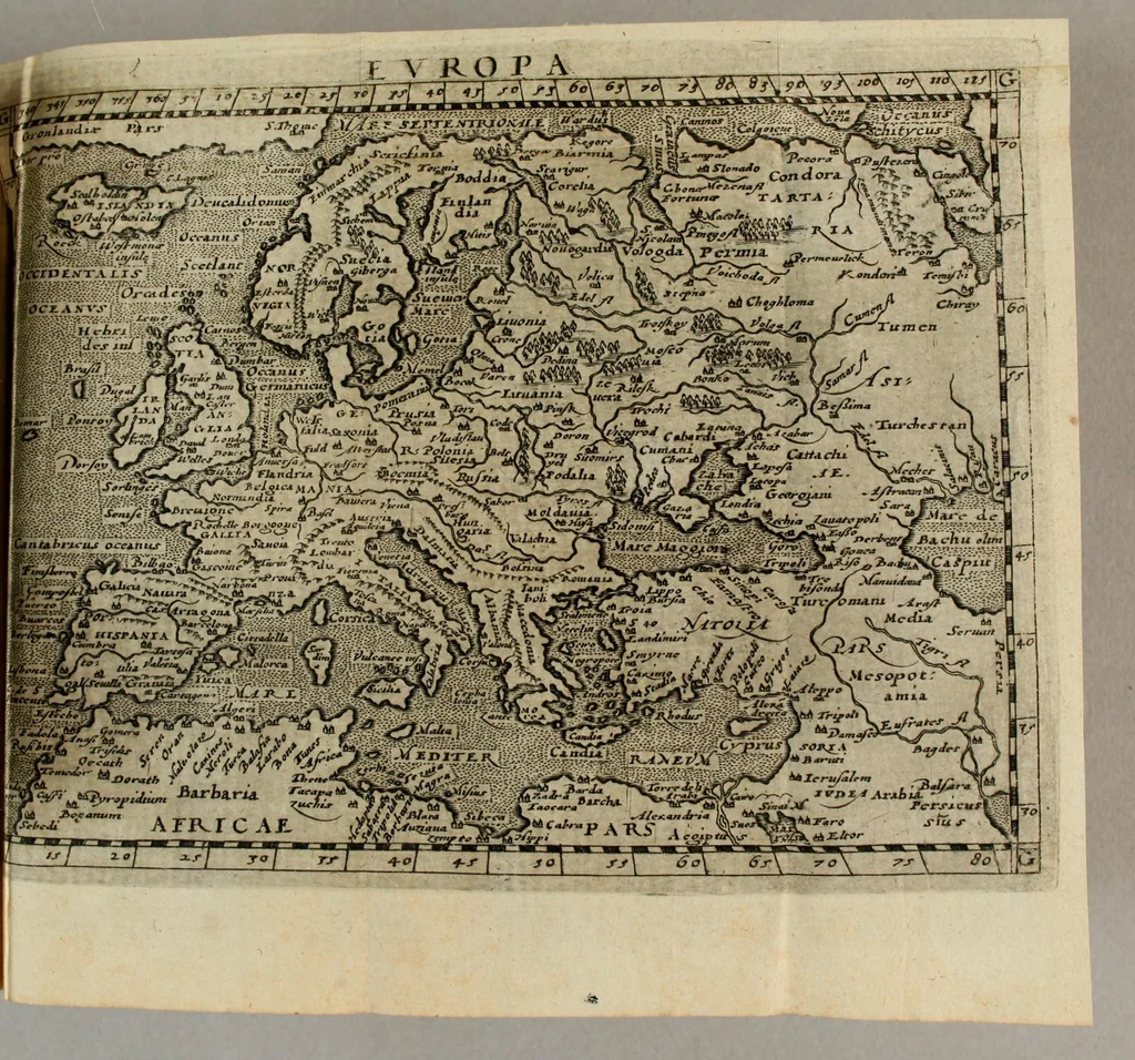 An illustration from Compendium vniuersi : complectens geographicarum enarrationum libros sex, : ex quibus totius terrarum orbis situs vniuersaliter ac particulariter, regionum & aquarum qualitates ..., 1600, leaf 321