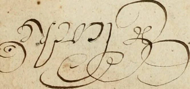 An illustration from The Compleat clerk, containing the best forms of all sorts of presidents, for conveyances and assurances; and other instruments now in use and practice. With the forms of bills, pleadings and answers in Chancery; as they were penned and perfected by eminent lawyers, and great conveyancers, both ancient and modern. Whereunto are added, divers presidents, which were wanting: and also some Saxon presidents; with the exposition of certain words, used in ancient charters: and the proper names of men and women: with additions of titles of honour, trades and occupations, cities, counties, bishopricks, names of offices, months and days; numbers of mony and weights, in Latin and English: with a computation of years .., 1677, leaf 1029