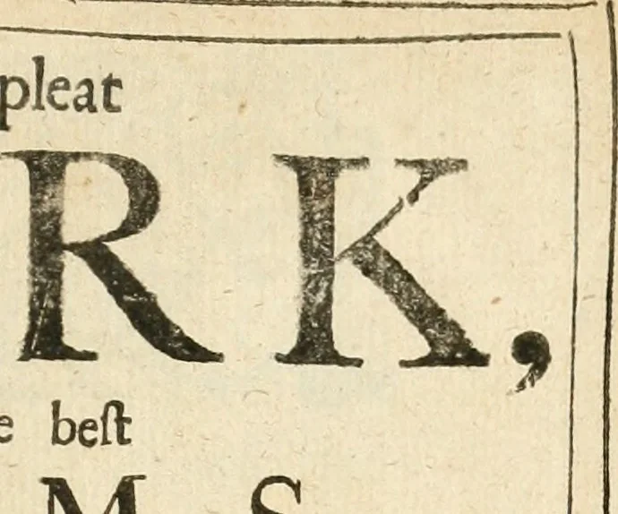 An illustration from The Compleat clerk, containing the best forms of all sorts of presidents, for conveyances and assurances; and other instruments now in use and practice. With the forms of bills, pleadings and answers in Chancery; as they were penned and perfected by eminent lawyers, and great conveyancers, both ancient and modern. Whereunto are added, divers presidents, which were wanting: and also some Saxon presidents; with the exposition of certain words, used in ancient charters: and the proper names of men and women: with additions of titles of honour, trades and occupations, cities, counties, bishopricks, names of offices, months and days; numbers of mony and weights, in Latin and English: with a computation of years .., 1677, leaf 6