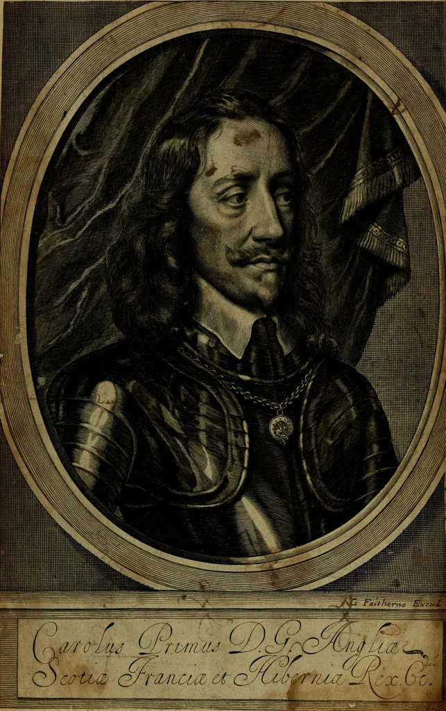An illustration from A compleat history of the life and raigne of King Charles, : from his cradle to his grave., 1658, leaf 5