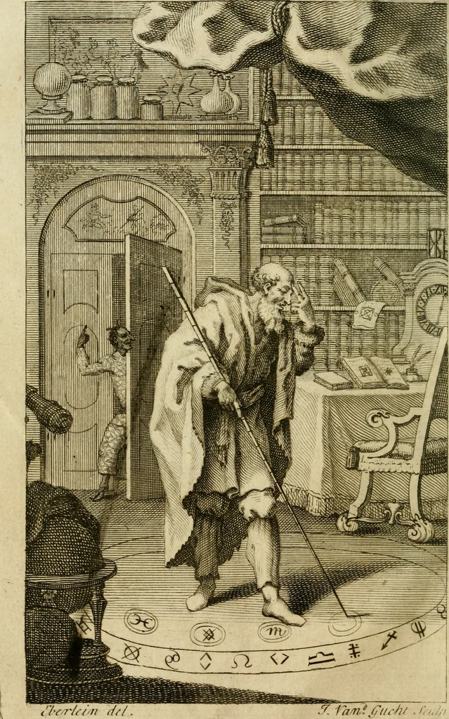 An illustration from A compleat system of magick; : or, The history of the black-art ..., 1729, leaf 5