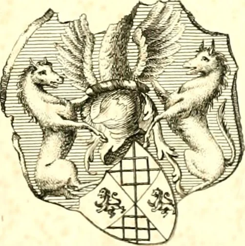An illustration from A complete body of heraldry : containing, an historical enquiry into the origin of armories, and the rise and progress of heraldry, considered as a science ..., 1780, leaf 212