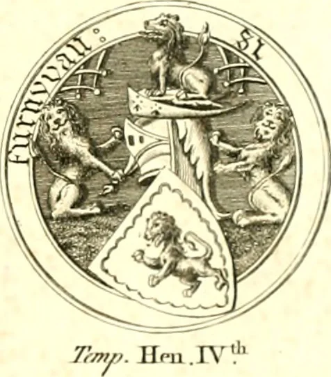 An illustration from A complete body of heraldry : containing, an historical enquiry into the origin of armories, and the rise and progress of heraldry, considered as a science ..., 1780, leaf 212