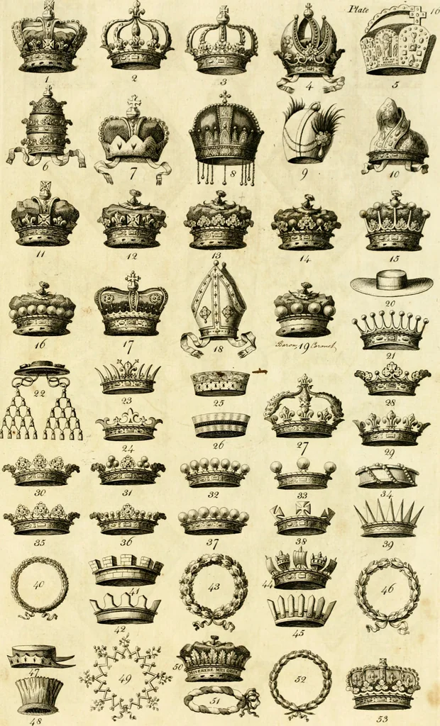An illustration from A complete body of heraldry : containing, an historical enquiry into the origin of armories, and the rise and progress of heraldry, considered as a science ..., 1780, leaf 502