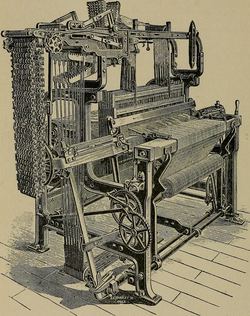 An illustration from A complete dictionary of dry goods and history of silk, linen, wool and other fibrous substances, 1892, leaf 379