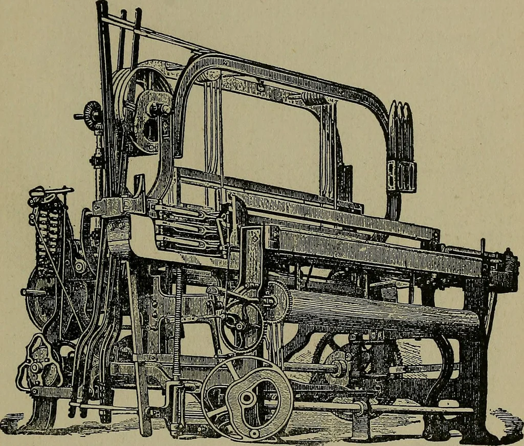 An illustration from A complete dictionary of dry goods and history of silk, linen, wool and other fibrous substances, 1892, leaf 382