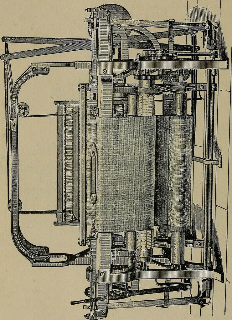 An illustration from A complete dictionary of dry goods and history of silk, linen, wool and other fibrous substances, 1892, leaf 383
