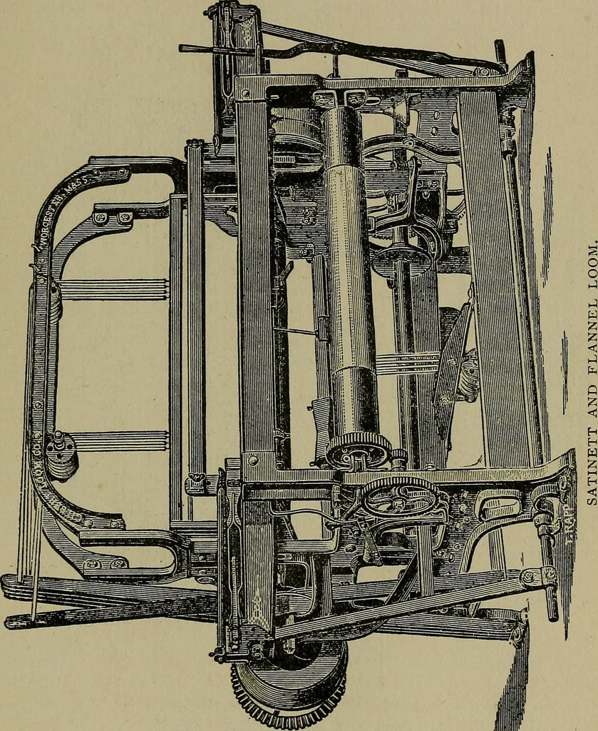 An illustration from A complete dictionary of dry goods and history of silk, linen, wool and other fibrous substances, 1892, leaf 384