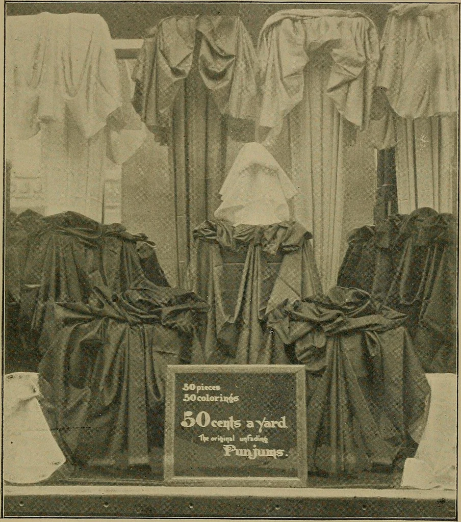 An illustration from A complete dictionary of dry goods and history of silk, linen, wool and other fibrous substances, 1892, leaf 484