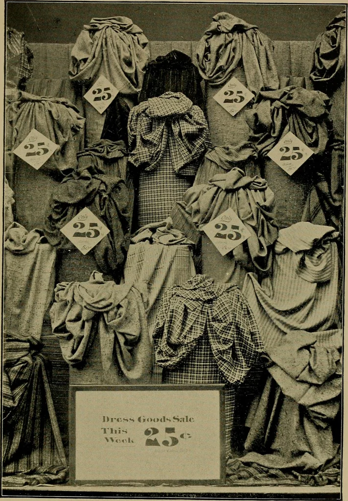 An illustration from A complete dictionary of dry goods and history of silk, linen, wool and other fibrous substances, 1892, leaf 516