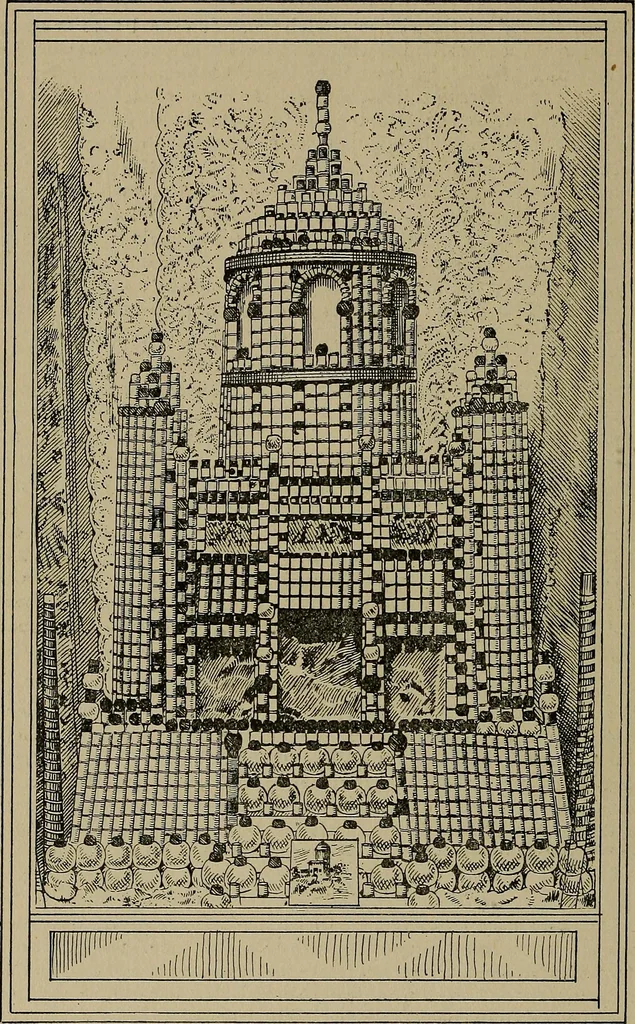 An illustration from A complete dictionary of dry goods and history of silk, linen, wool and other fibrous substances, 1892, leaf 527