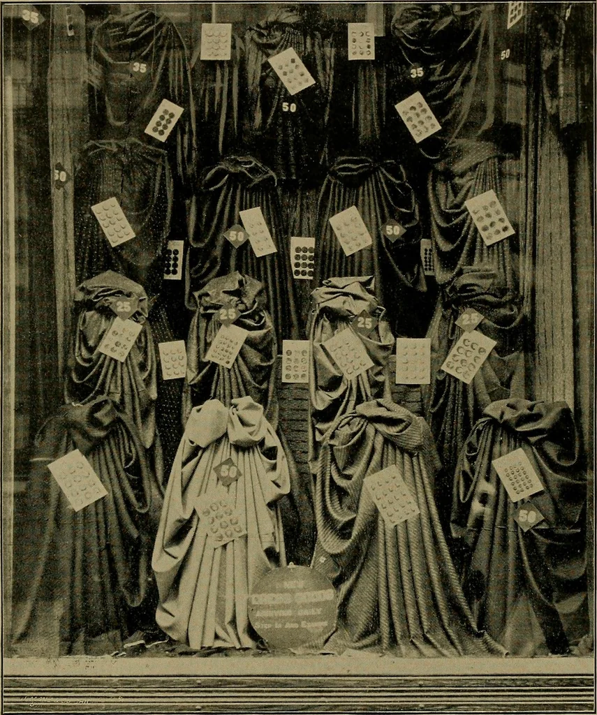An illustration from A complete dictionary of dry goods and history of silk, linen, wool and other fibrous substances, 1892, leaf 550