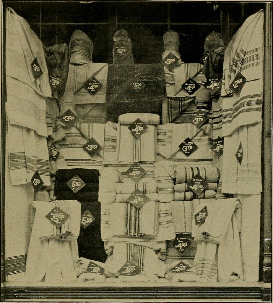 An illustration from A complete dictionary of dry goods and history of silk, linen, wool and other fibrous substances, 1892, leaf 564