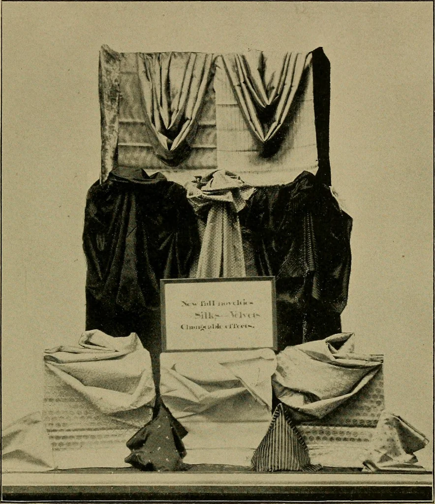 An illustration from A complete dictionary of dry goods and history of silk, linen, wool and other fibrous substances, 1892, leaf 568