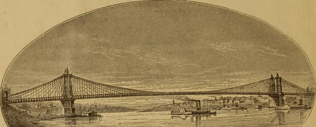 An illustration from A Complete history of the New York and Brooklyn Bridge : from its conception in 1866 to its completion in 1883, 1883, leaf 3