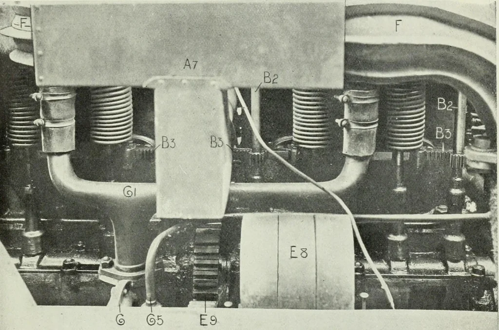 An illustration from The complete motorist, being an account of the evolution and construction of the modern motor-car; with notes on the selection, use, and maintenance of the same; and on the pleasures of travel upon the public roads, 1905, leaf 138