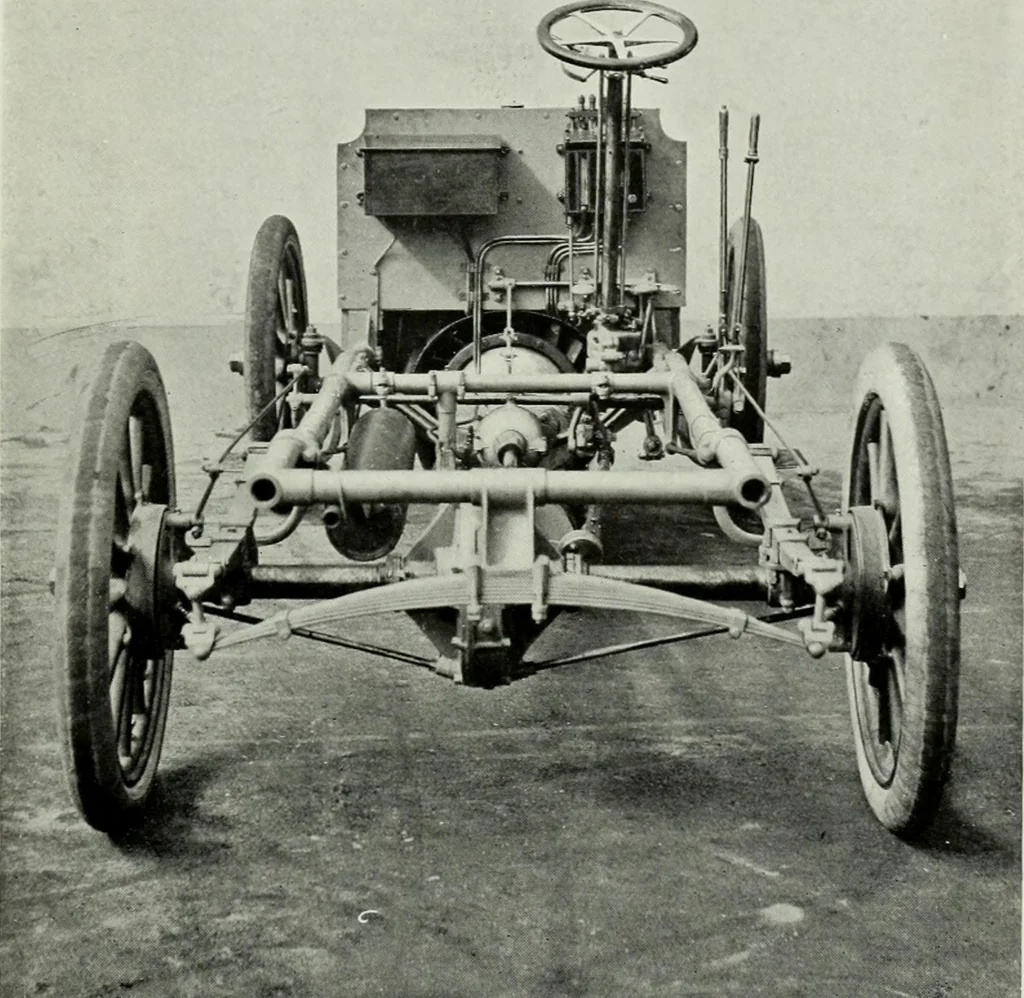 An illustration from The complete motorist, being an account of the evolution and construction of the modern motor-car; with notes on the selection, use, and maintenance of the same; and on the pleasures of travel upon the public roads, 1905, leaf 188