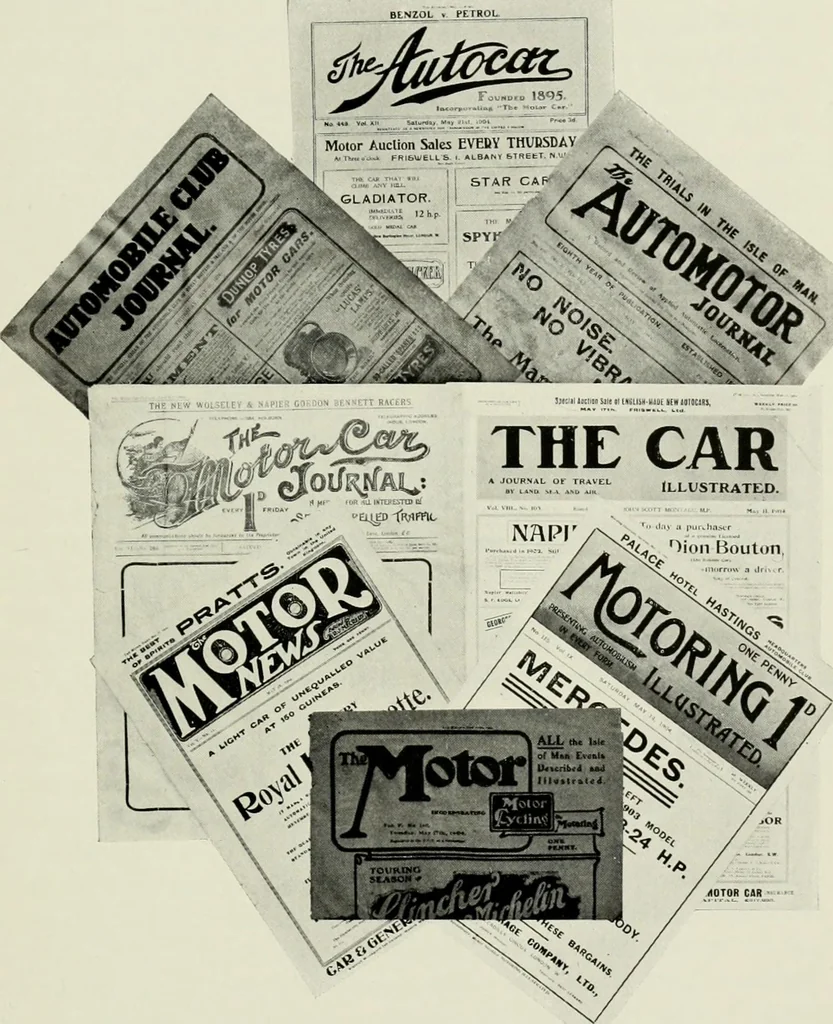 An illustration from The complete motorist, being an account of the evolution and construction of the modern motor-car; with notes on the selection, use, and maintenance of the same; and on the pleasures of travel upon the public roads, 1905, leaf 386