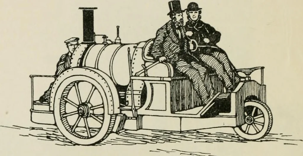 An illustration from The complete motorist, being an account of the evolution and construction of the modern motor-car; with notes on the selection, use, and maintenance of the same; and on the pleasures of travel upon the public roads, 1905, leaf 51