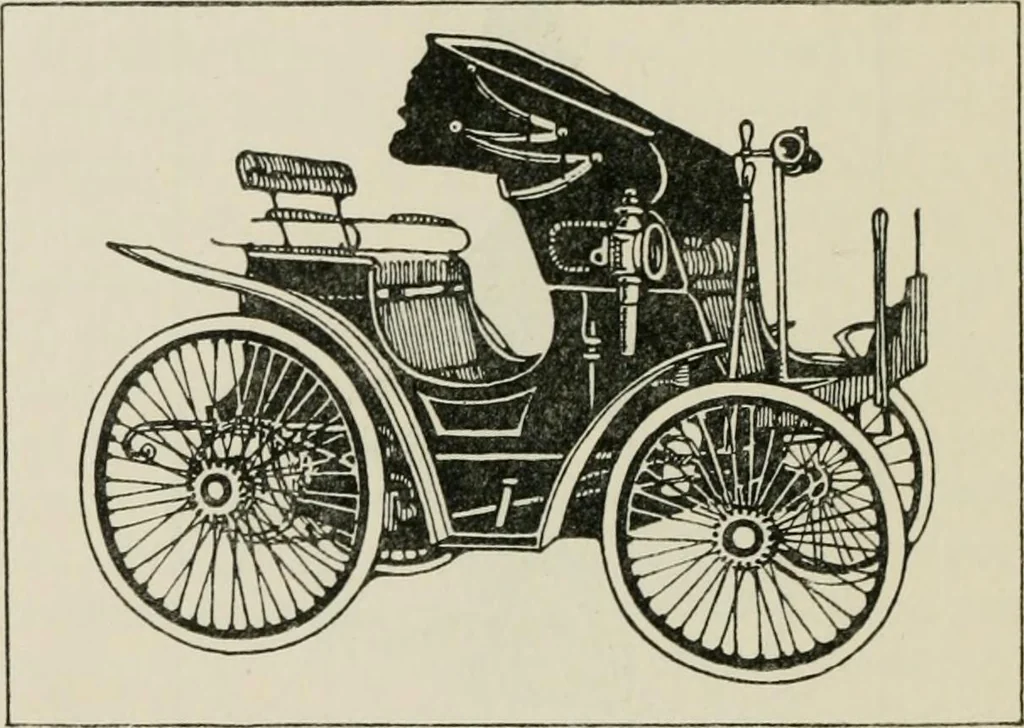 An illustration from The complete motorist, being an account of the evolution and construction of the modern motor-car; with notes on the selection, use, and maintenance of the same; and on the pleasures of travel upon the public roads, 1905, leaf 57