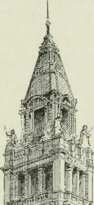 An illustration from Complete perspective course : comprising the elementary and advanced stages of perspective, the projection of shadows and reflections, with exercises in theory and practice, also the practical application of perspective, 1900, leaf 180