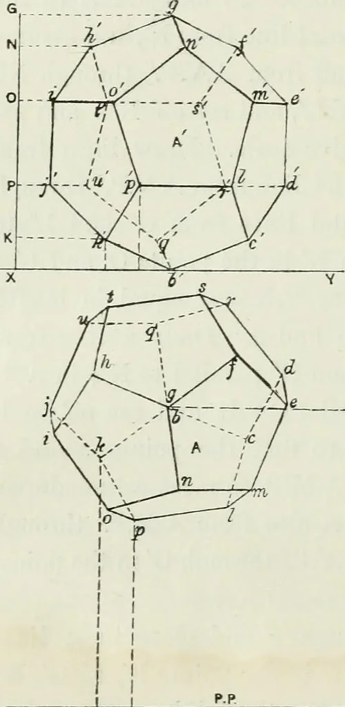 An illustration from Complete perspective course : comprising the elementary and advanced stages of perspective, the projection of shadows and reflections, with exercises in theory and practice, also the practical application of perspective, 1900, leaf 211