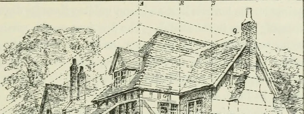 An illustration from Complete perspective course : comprising the elementary and advanced stages of perspective, the projection of shadows and reflections, with exercises in theory and practice, also the practical application of perspective, 1900, leaf 260