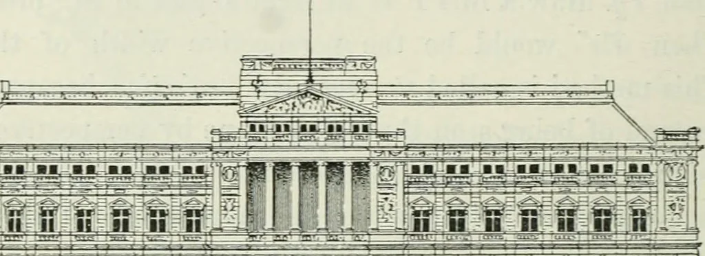 An illustration from Complete perspective course : comprising the elementary and advanced stages of perspective, the projection of shadows and reflections, with exercises in theory and practice, also the practical application of perspective, 1900, leaf 287