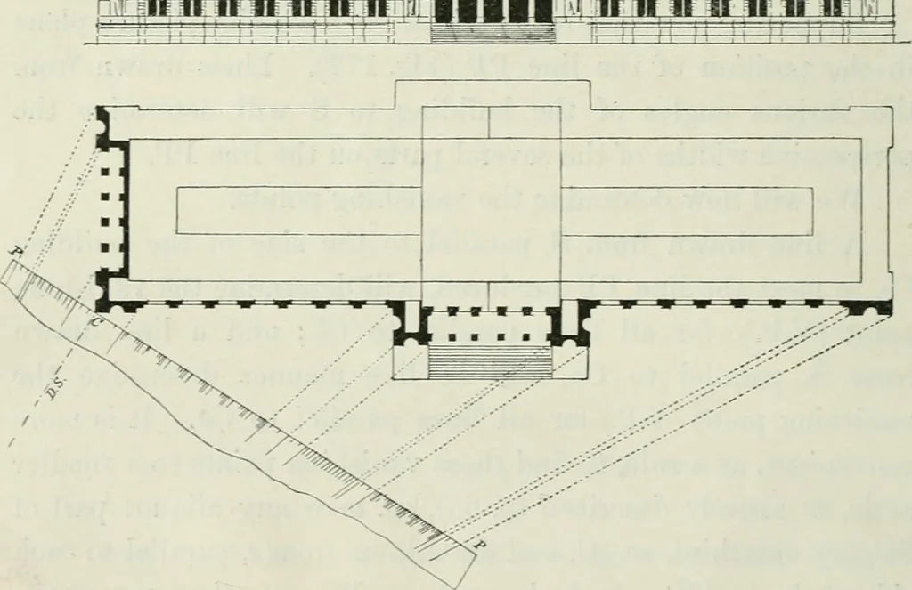 An illustration from Complete perspective course : comprising the elementary and advanced stages of perspective, the projection of shadows and reflections, with exercises in theory and practice, also the practical application of perspective, 1900, leaf 287
